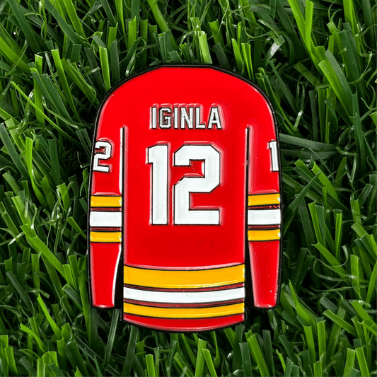 High-quality Jarome Iginla Jersey Golf Ball Marker on Grass