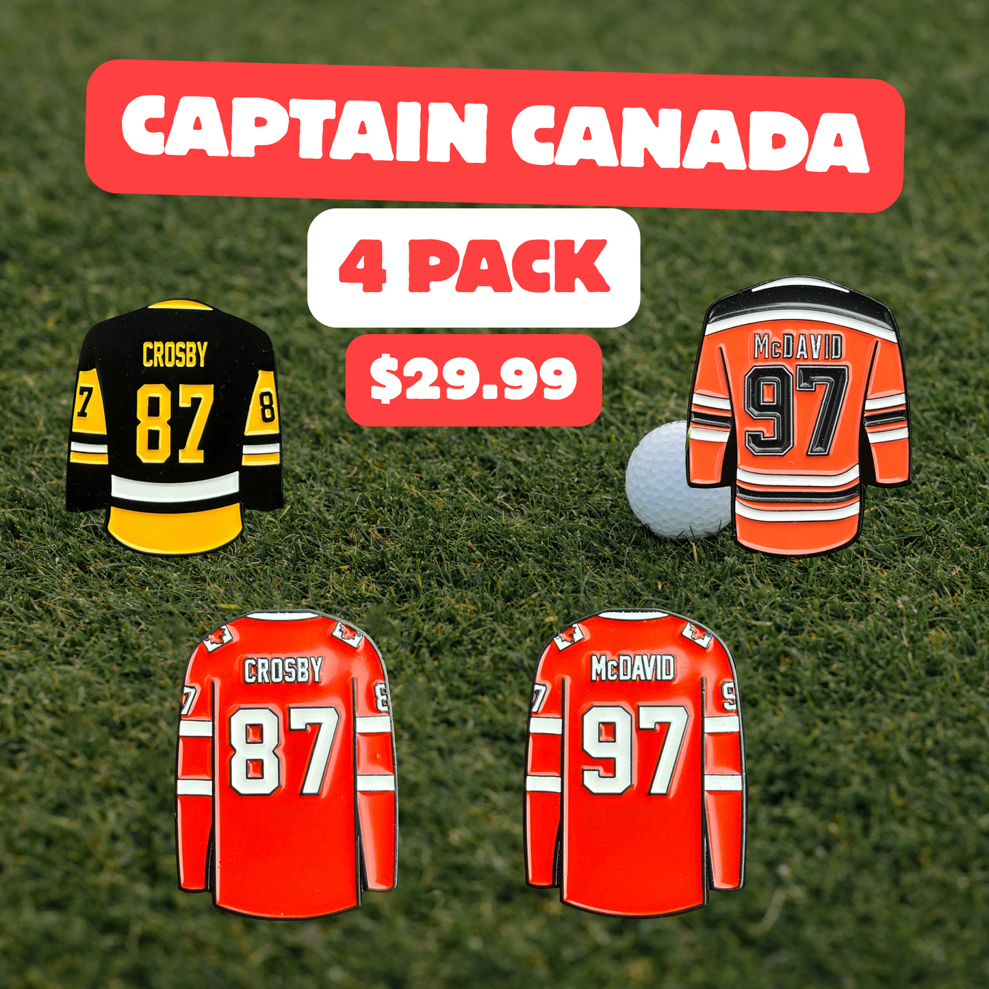Captain Canada 4 Pack Ball Markers