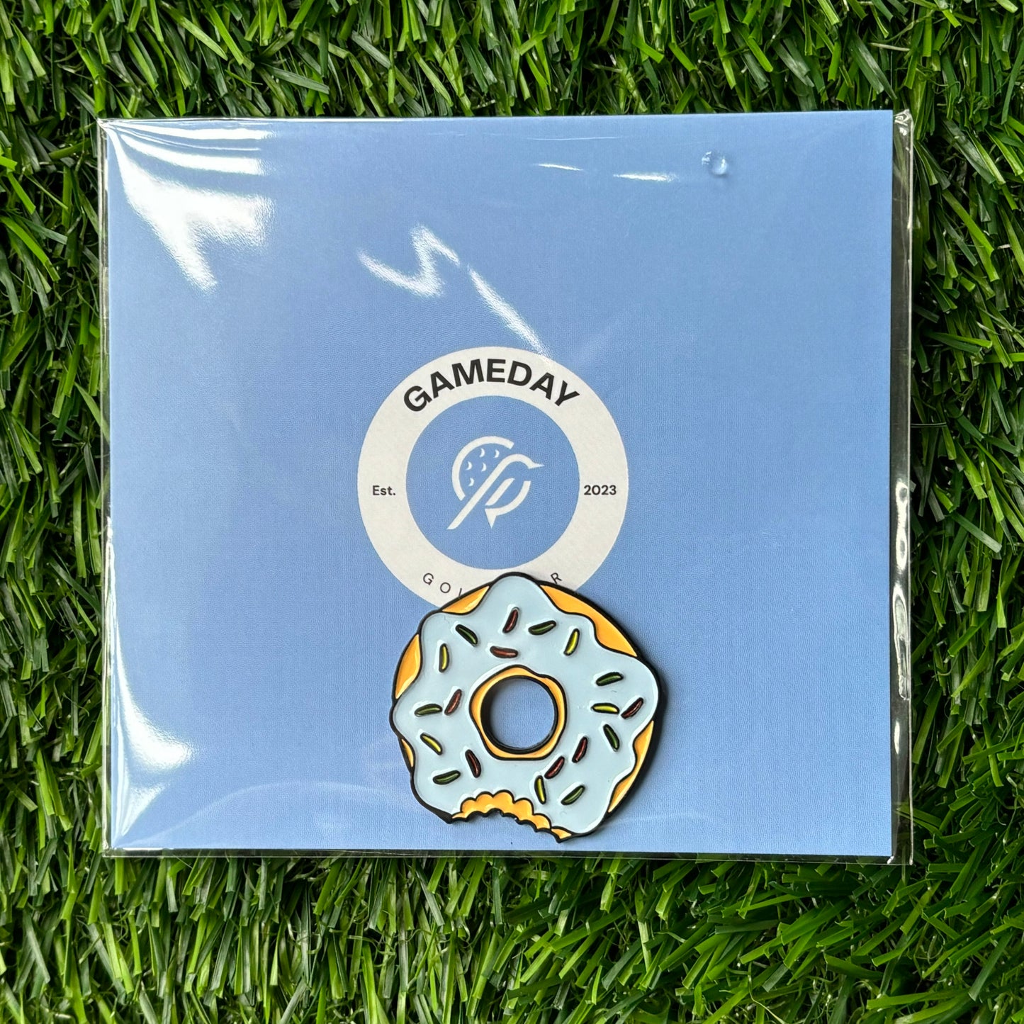 Blue Donut Golf Ball Marker