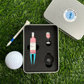 Golf marker and divot tool package featuring high-quality, stylish designs. Includes a durable golf ball marker and an essential divot repair tool, perfect for any golfer's kit.
