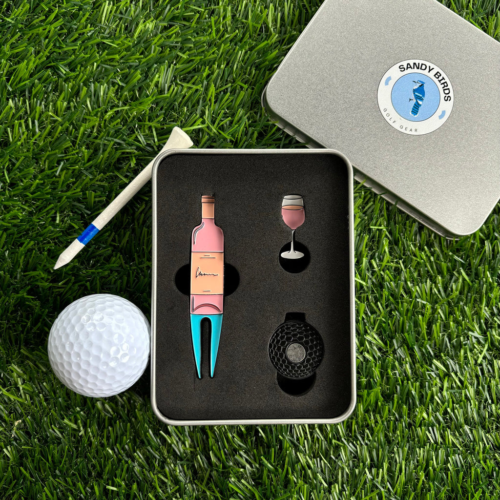 Golf marker and divot tool package featuring high-quality, stylish designs. Includes a durable golf ball marker and an essential divot repair tool, perfect for any golfer's kit.